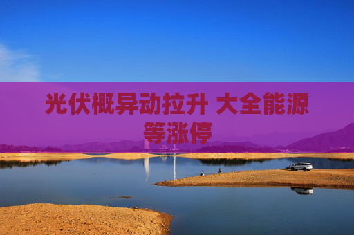光伏概异动拉升 大全能源等涨停