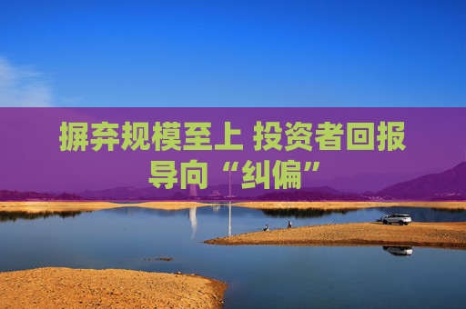 摒弃规模至上 投资者回报导向“纠偏”