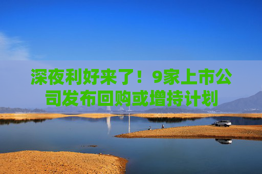 深夜利好来了！9家上市公司发布回购或增持计划
