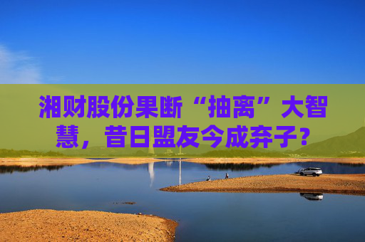 湘财股份果断“抽离”大智慧，昔日盟友今成弃子？
