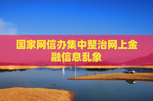 国家网信办集中整治网上金融信息乱象