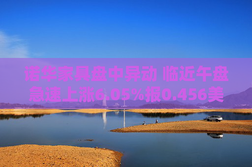 诺华家具盘中异动 临近午盘急速上涨6.05%报0.456美元