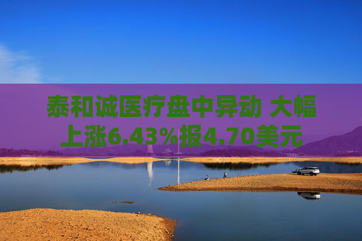 泰和诚医疗盘中异动 大幅上涨6.43%报4.70美元
