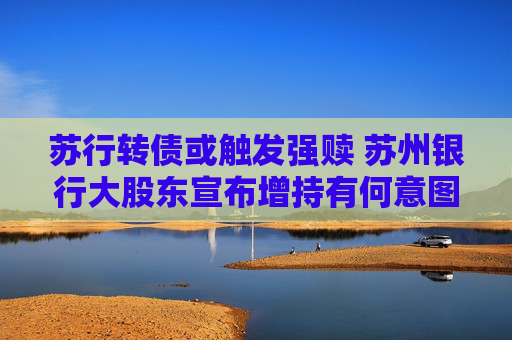 苏行转债或触发强赎 苏州银行大股东宣布增持有何意图？