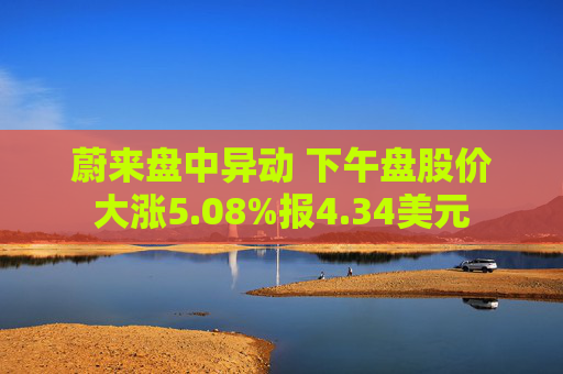 蔚来盘中异动 下午盘股价大涨5.08%报4.34美元