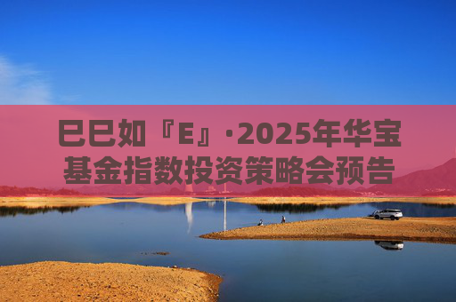 巳巳如『E』·2025年华宝基金指数投资策略会预告