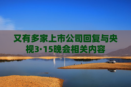 又有多家上市公司回复与央视3·15晚会相关内容