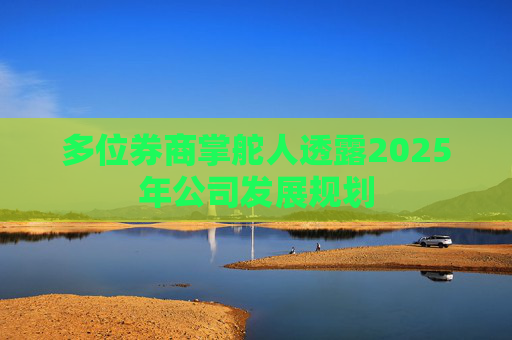 多位券商掌舵人透露2025年公司发展规划