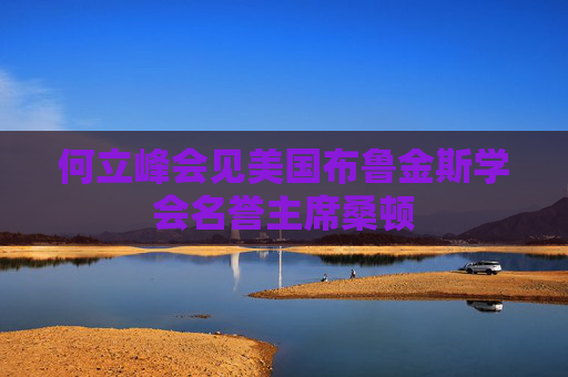 何立峰会见美国布鲁金斯学会名誉主席桑顿