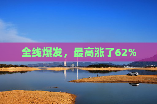 全线爆发，最高涨了62%