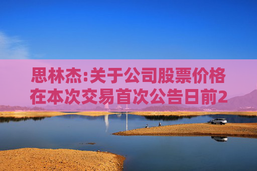 思林杰:关于公司股票价格在本次交易首次公告日前20个交易日内波动情况的说明