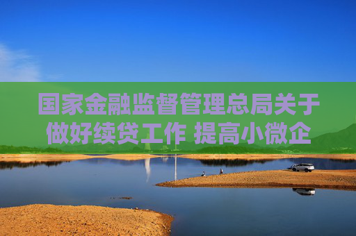 国家金融监督管理总局关于做好续贷工作 提高小微企业金融服务水平的通知