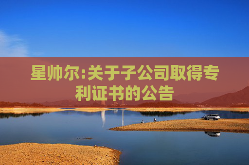 星帅尔:关于子公司取得专利证书的公告